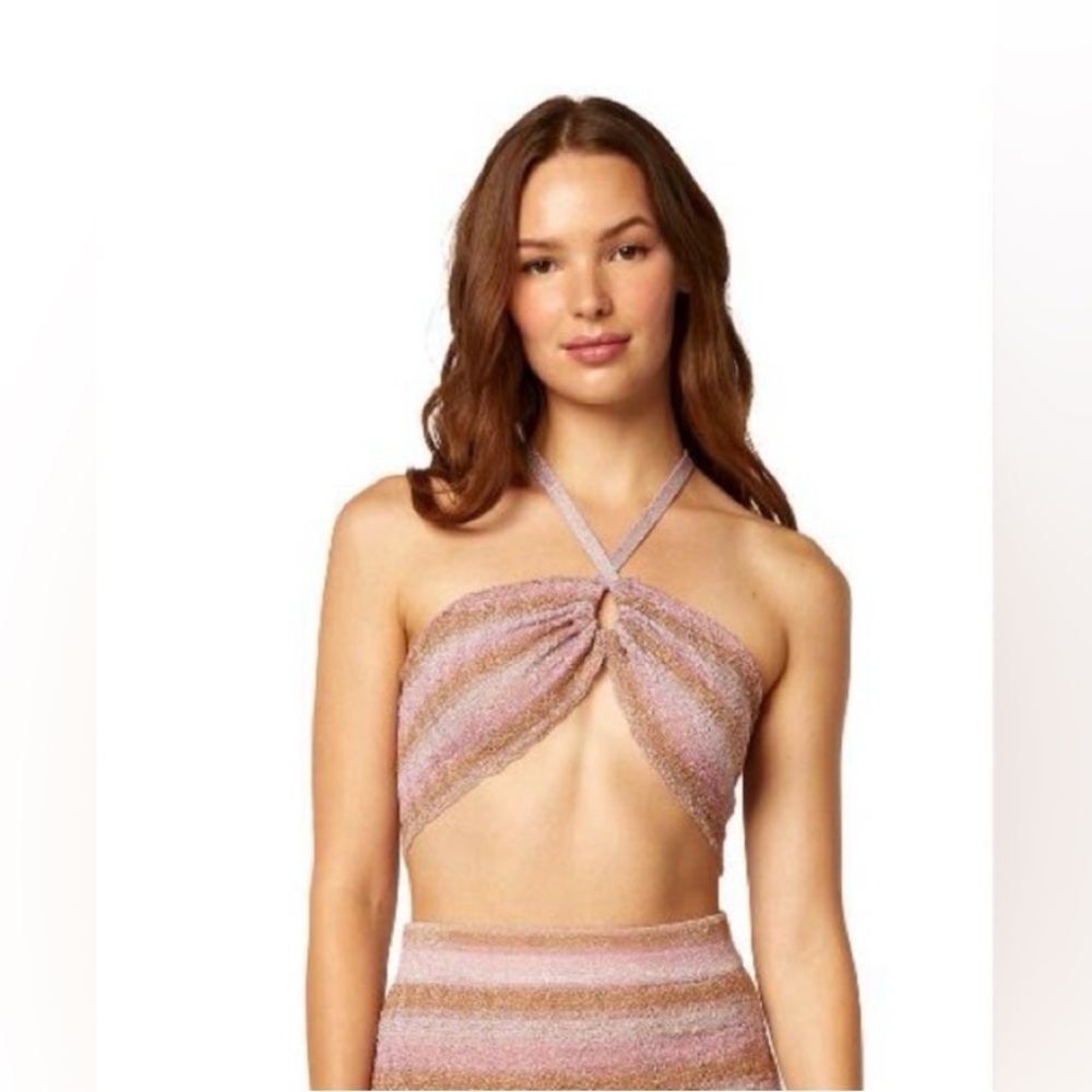 MISA Los Angeles Blanca Tie Halter Top